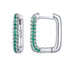 Elegant rectangle plating inlay copper zircon earrings