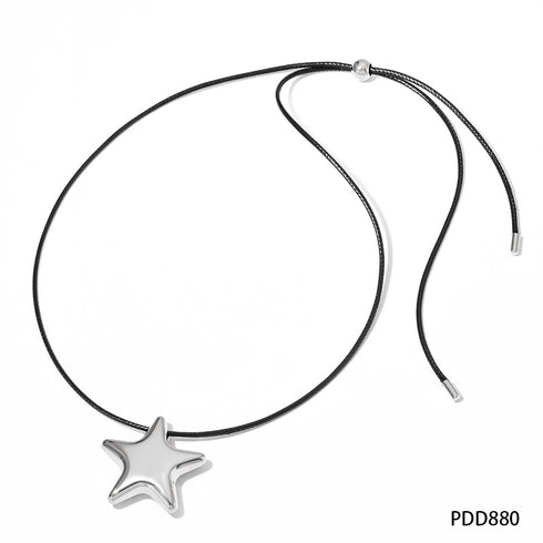 Stainless steel flanelle rope plating pendant necklace