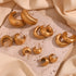 Style solid color plating stainless steel 18k gold plated ear cuffs