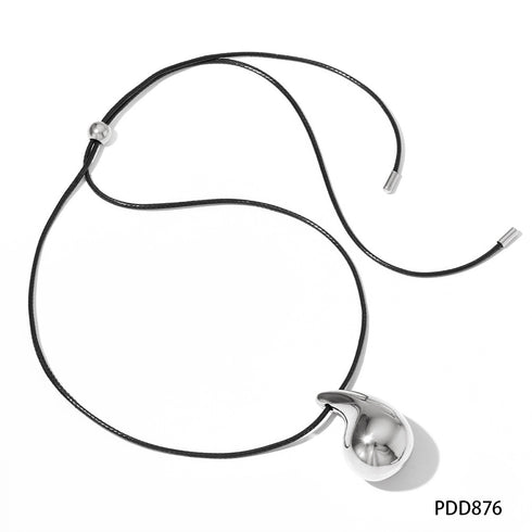 Stainless steel flanelle rope plating pendant necklace