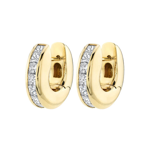 18k gold plated small huggies earrings