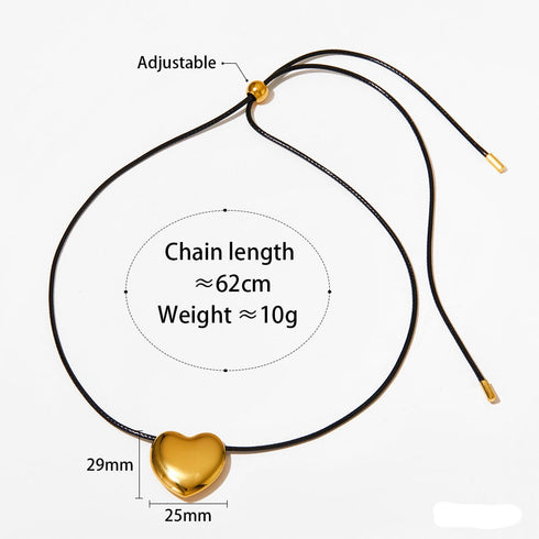 Stainless steel flanelle rope plating pendant necklace