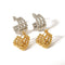 Style c shape plating stainless steel ear studs