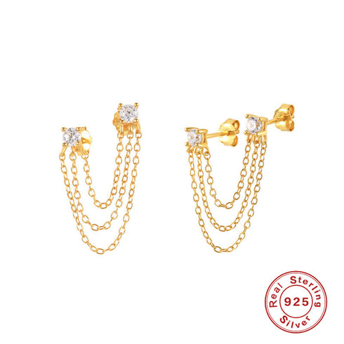 Fashion cross star water droplets sterling silver inlay