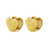 Sweet heart shape polishing plating stainless steel 18k gold plated earrings
