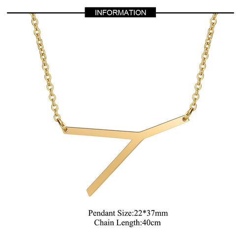 Initial stainless steel polishing plating hollow out 18k gold plated necklace