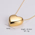 Heart shape stainless steel 18k gold plated pendant necklace