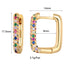 Huggies zircon 18k gold plated earrings