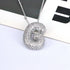 Letter plating silver plated pendant necklace