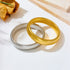 Simple Style Solid Color Stainless Steel 18K Gold Plated Bangle In Bulk