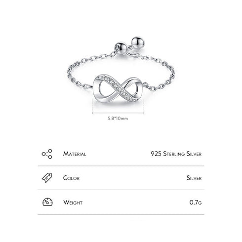 Shapes of silver inlay zircon rings