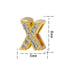 Letter titanium steel copper 18k gold plated charms (without chain)