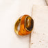 Titanium Steel 18K Gold Plated Glam Retro Oval Ring
