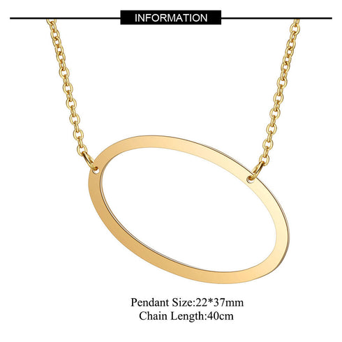 Initial stainless steel polishing plating hollow out 18k gold plated necklace