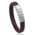 Stainless steel men's leather bracelet magnetic titanium steel jewelry