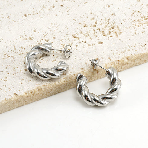 Twist titanium steel plating ear studs