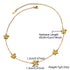 Flower stainless steel plating inlay zircon 18k gold plated necklace