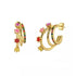 Huggies zircon 18k gold plated earrings