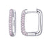 Elegant rectangle plating inlay copper zircon earrings