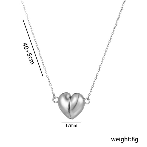 Heart shape stainless steel plating 18k gold plated pendant necklace
