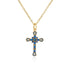 Zircon cross pendant necklace