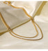 Doble solid color titanium steel plating gold plated layered necklaces