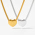 Heart shape stainless steel gold plated pendant necklace in bulk