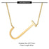 Initial stainless steel polishing plating hollow out 18k gold plated necklace