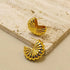 1 pair retro geometric plating titanium steel ear studs