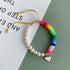 Freshwater pearl soft clay enamel bracelets