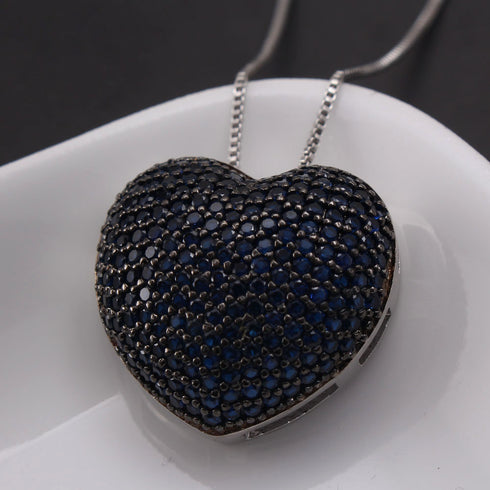 Style commute heart shape zircon white gold plated gold plated