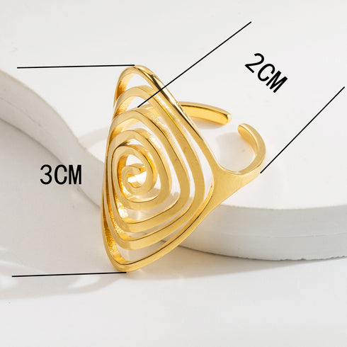 Stainless steel titanium steel plating open rings styles