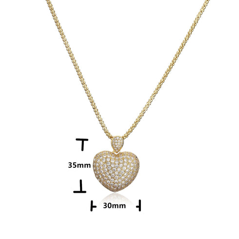 Luxury heart necklace in bulk