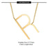 Initial stainless steel polishing plating hollow out 18k gold plated necklace