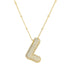 Style letter copper 18k gold plated pendant necklace in bulk