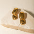 Rectangle Stainless Steel 18K Gold Plated Drop Earrings