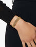 Solid color stainless steel plating inlay zircon 18k gold plated bracelets