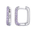 Elegant rectangle plating inlay copper zircon earrings