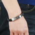 Stainless steel men's leather bracelet magnetic titanium steel jewelry