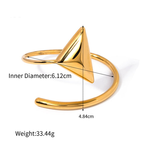 Elegant Triangle Bangle adjustable