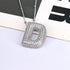 Letter plating silver plated pendant necklace