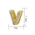 Letter titanium steel copper 18k gold plated charms (without chain)