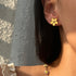Flower plating titanium steel gold plated ear studs