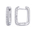 Elegant rectangle plating inlay copper zircon earrings