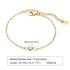 Elegant geometric stainless steel inlay zircon 18k gold plated bracelets