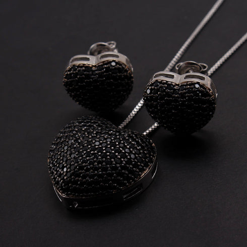 Style commute heart shape zircon white gold plated gold plated