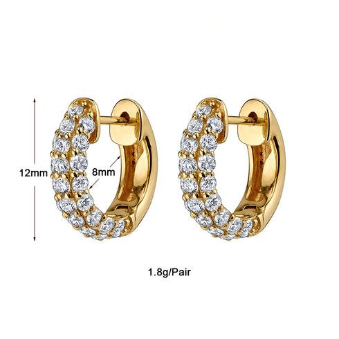 18k gold plated small huggies earrings