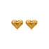 Heart shape stainless steel plating ear studs