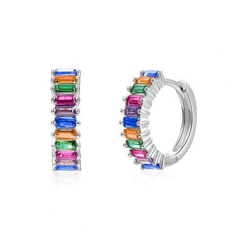 Huggies zircon 18k gold plated earrings