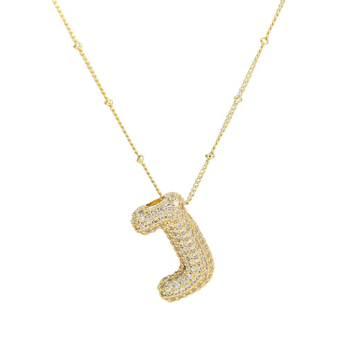 Style letter copper 18k gold plated pendant necklace in bulk